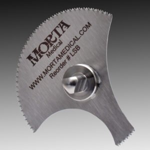 Autopsy Saw Blade, Large Section with Arbor